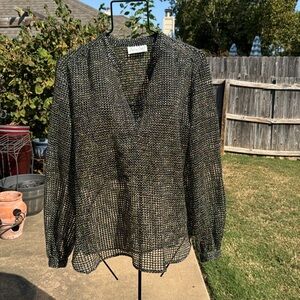 Vintage Adelaar Original See Through Black Gold Sweater sz 18